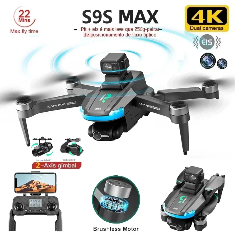 Drone Gimbal Brushless - NEUE S9S MAX MINI Drone 4K